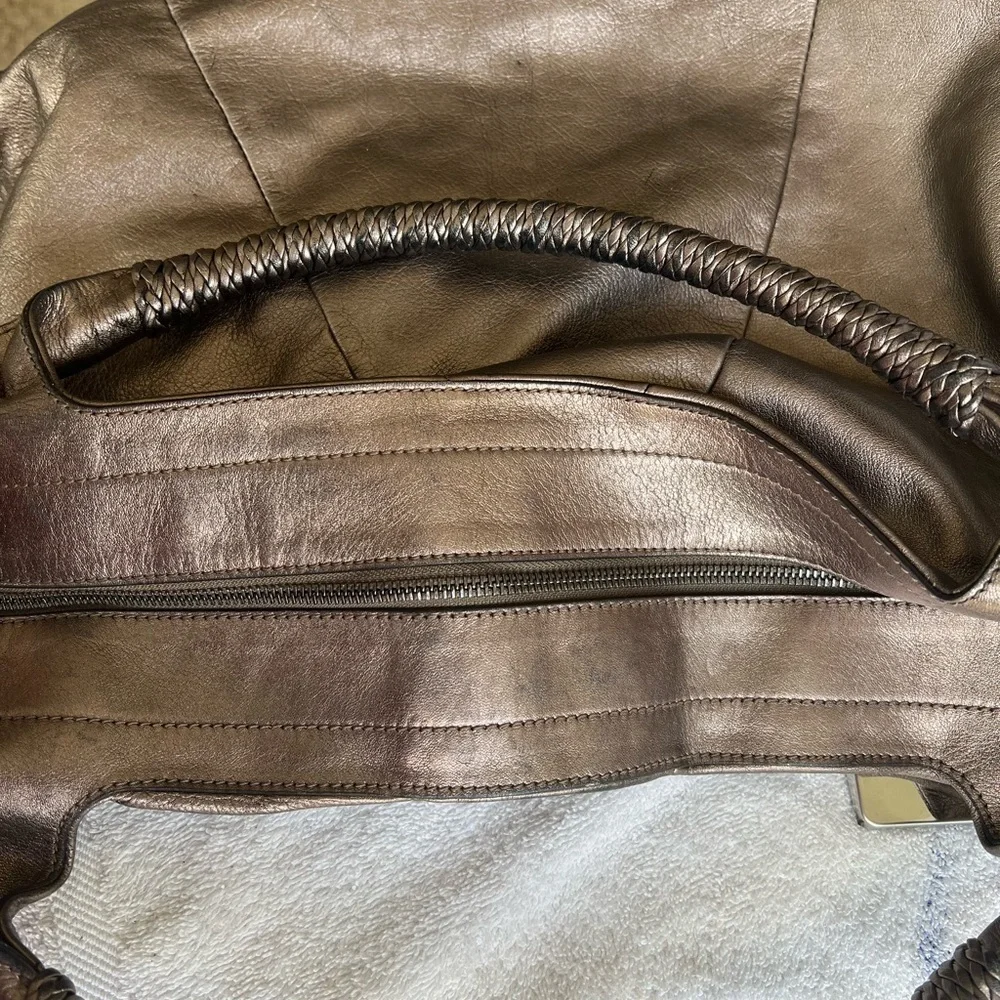 Large Platinum Ferragamo Tote